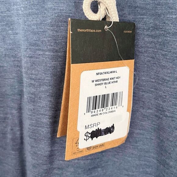 The North Face Westbrae Hoodie NWT Blue Large - Picture 3 of 9